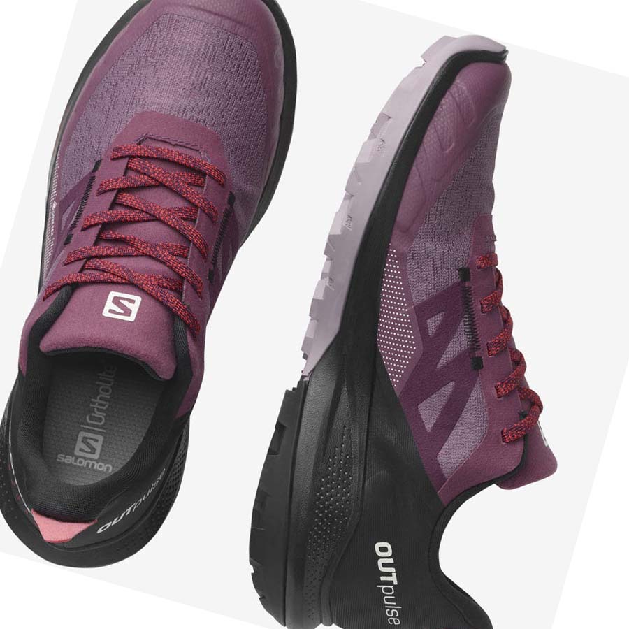 Salomon WoOUTPULSE GORE-TEX Túracipő Női Lila | HU 2787AHK